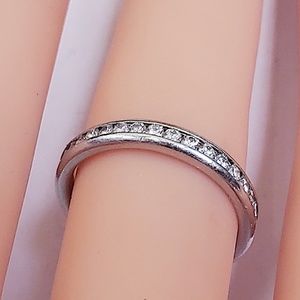 Platinum 0.62ct Genuine Diamond Eternity Ring G VS